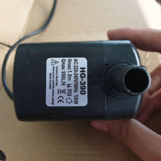 Bơm chìm mini HG-390 220v-16w cho bể cá, quạt hơi nước