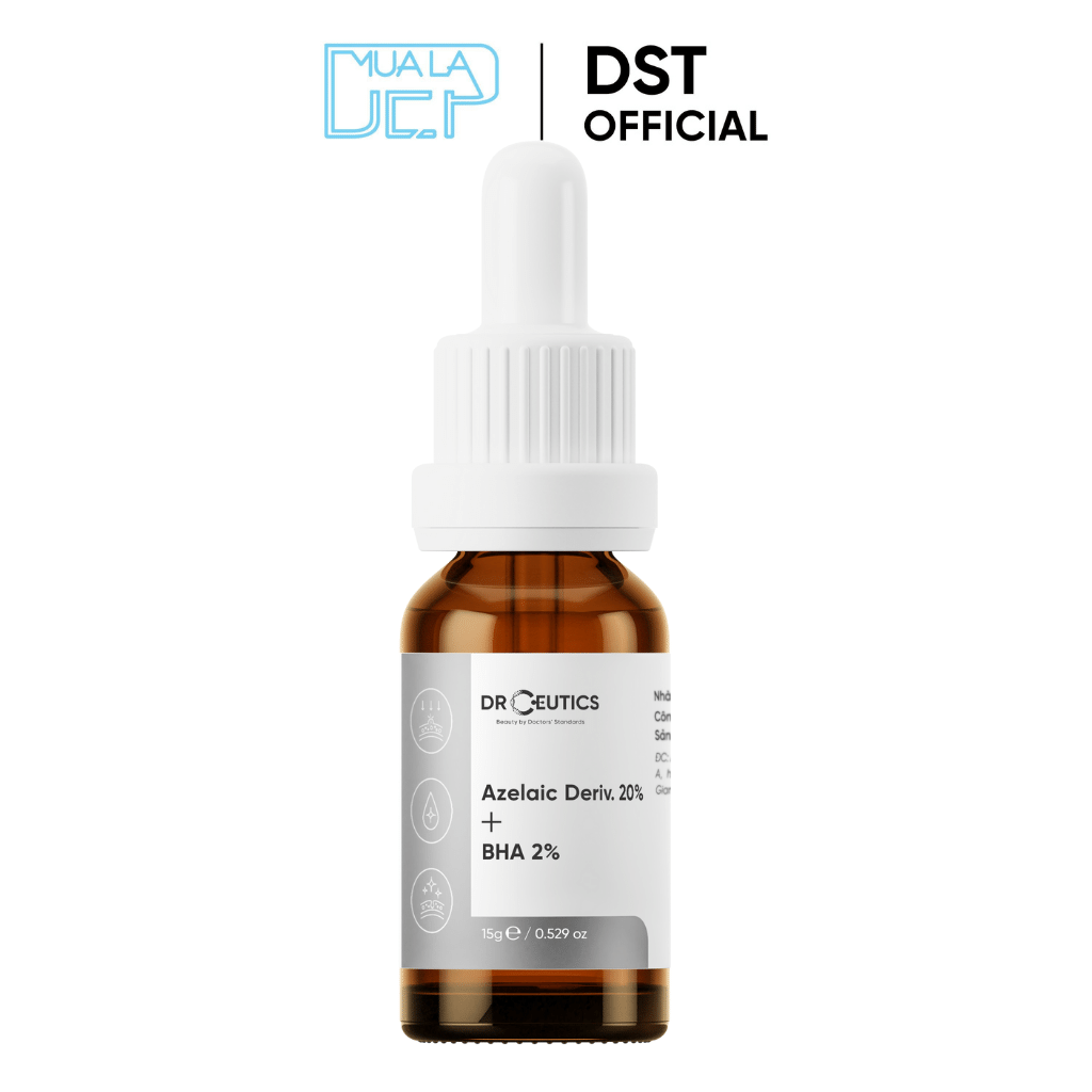Tinh Chất Làm Giảm Mụn Mờ Thâm DrCeutics Azelaic Deriv 20% Và BHA 2%