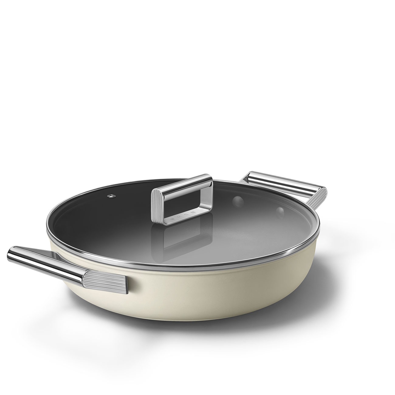 Nồi chảo SMEG CKFD2811CRM màu kem (vung kính) Hàng Chính Hãng