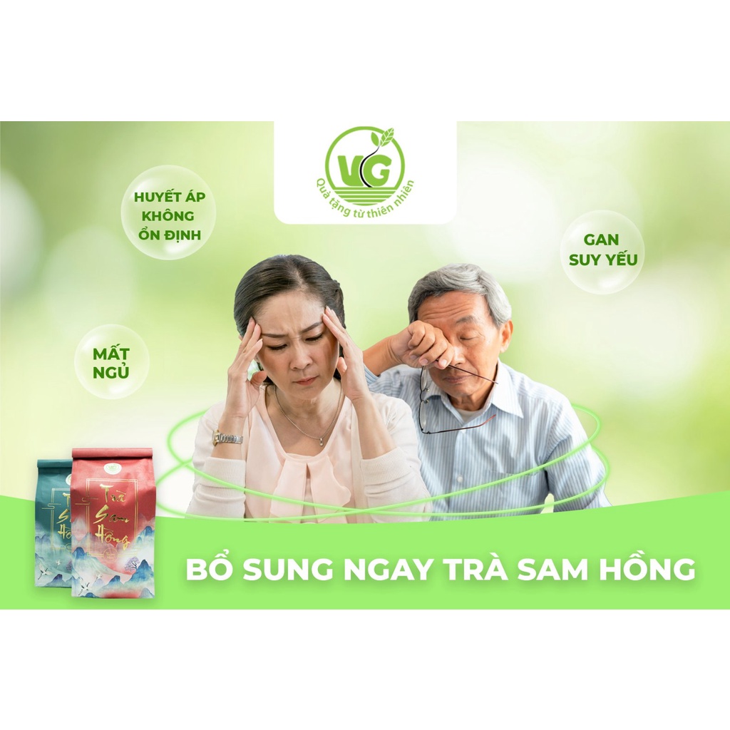 Trà Sam Hồng Thượng Hạng 500gr Trà Thanh Nhiệt Thanh Lọc Mát Gan An Thần Dễ Ngủ Hỗ Trợ Dạ Dày