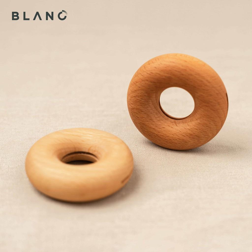 Kẹp Miệng Túi Hình Bánh Donut BLANC' Bằng Gỗ Màu Đen Phong Cách Nhật Bản