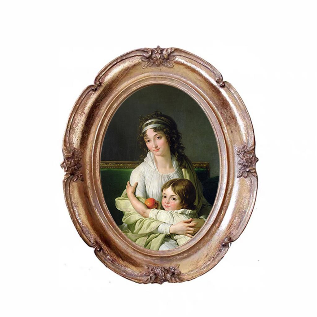 Resin Photo Frame Oval Antique Frames for Wedding Gifts Home Decor