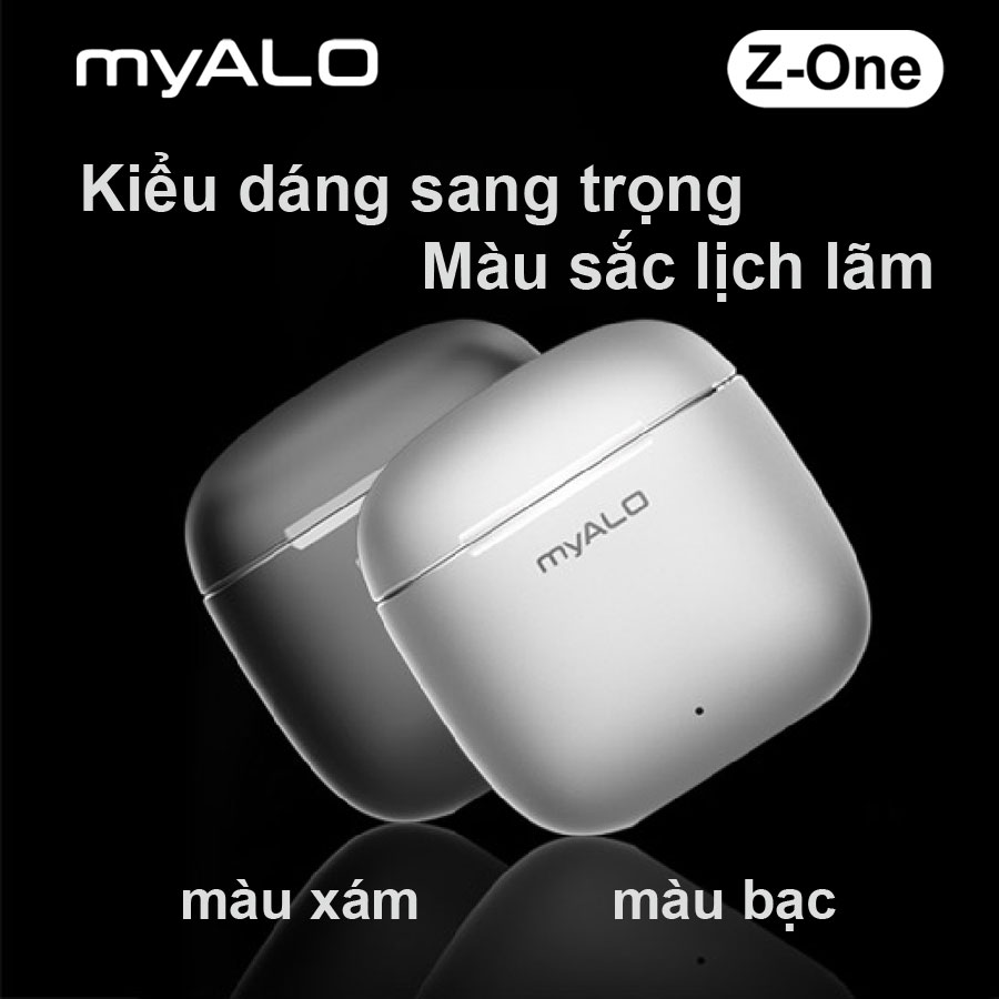 Tai nghe không dây myALO Z-One: tai nghe Bluetooth 5.3 | Chống nước và mồ hôi IPX4 | Pin 30 giờ | Thiết kế công thái học | Điều khiển cảm ứng thông minh | Hộp sạc chế tác từ Hợp kim đúc nguyên khối | Hàng chính hãng