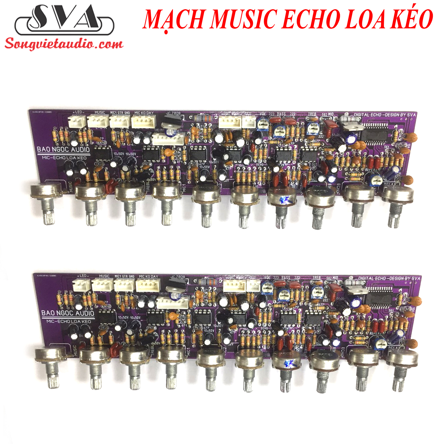 MẠCH MIC MUSIC ECHO CHO LOA KÉO 10 MIC