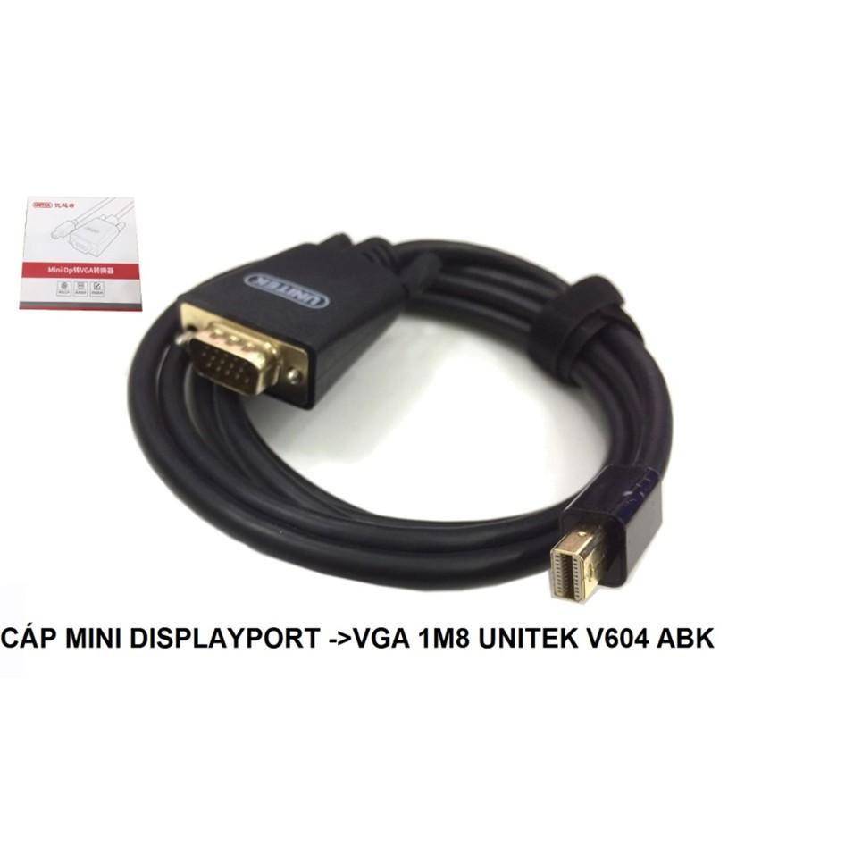 Cáp chuyển Mini Displayport sang VGA 1M8 UNITEK V604 ABK