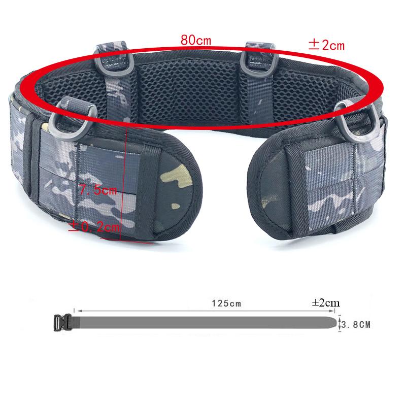 Chiến Thuật Airsoft Đai Quân Quân Sự Molle Tiêm Kích Dây Huấn Luyện Chiến Đấu Chụp Hình Bánh Răng Ngoài Trời Mềm Lót Trận Dây