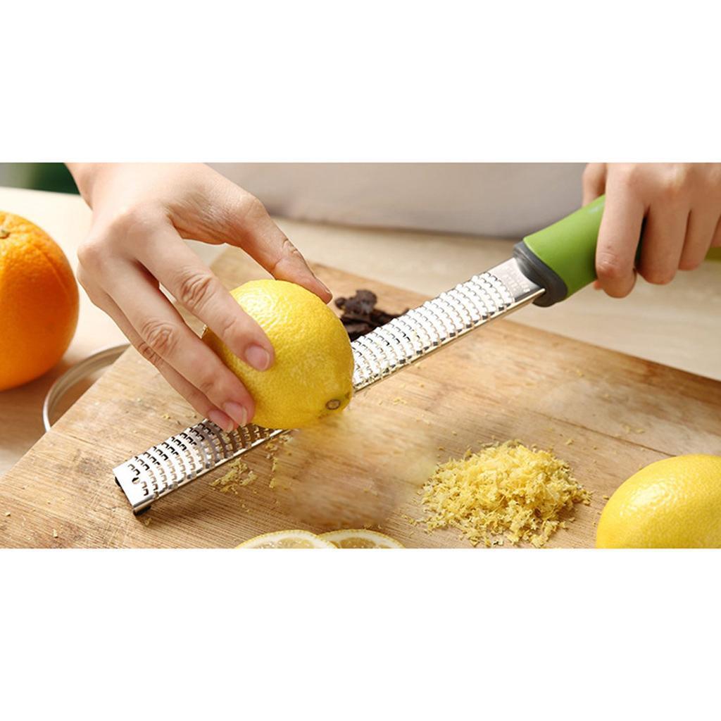 Citrus Lemon Zester Handheld Cheese Grater Nutmeg Chocolate Stainless Steel