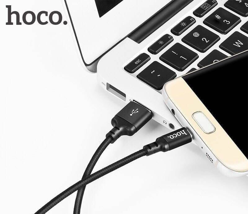 Cáp sạc Micro USB Hoco X14 dây dù Chính hãng Siêu Bền, Sạc nhanh tối đa 2.4A - Hàng chính hãng