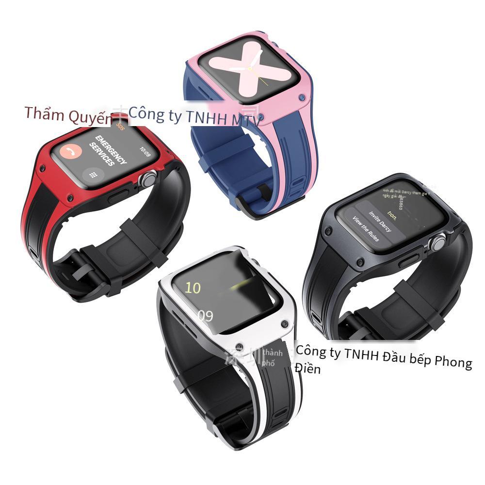 Đảm bảo chất lượng phù hợp với Apple Watch Apple watch 123456 thế hệ silicon tpu tích hợp vỏ bảo vệ hai màu vỏ bảo vệ