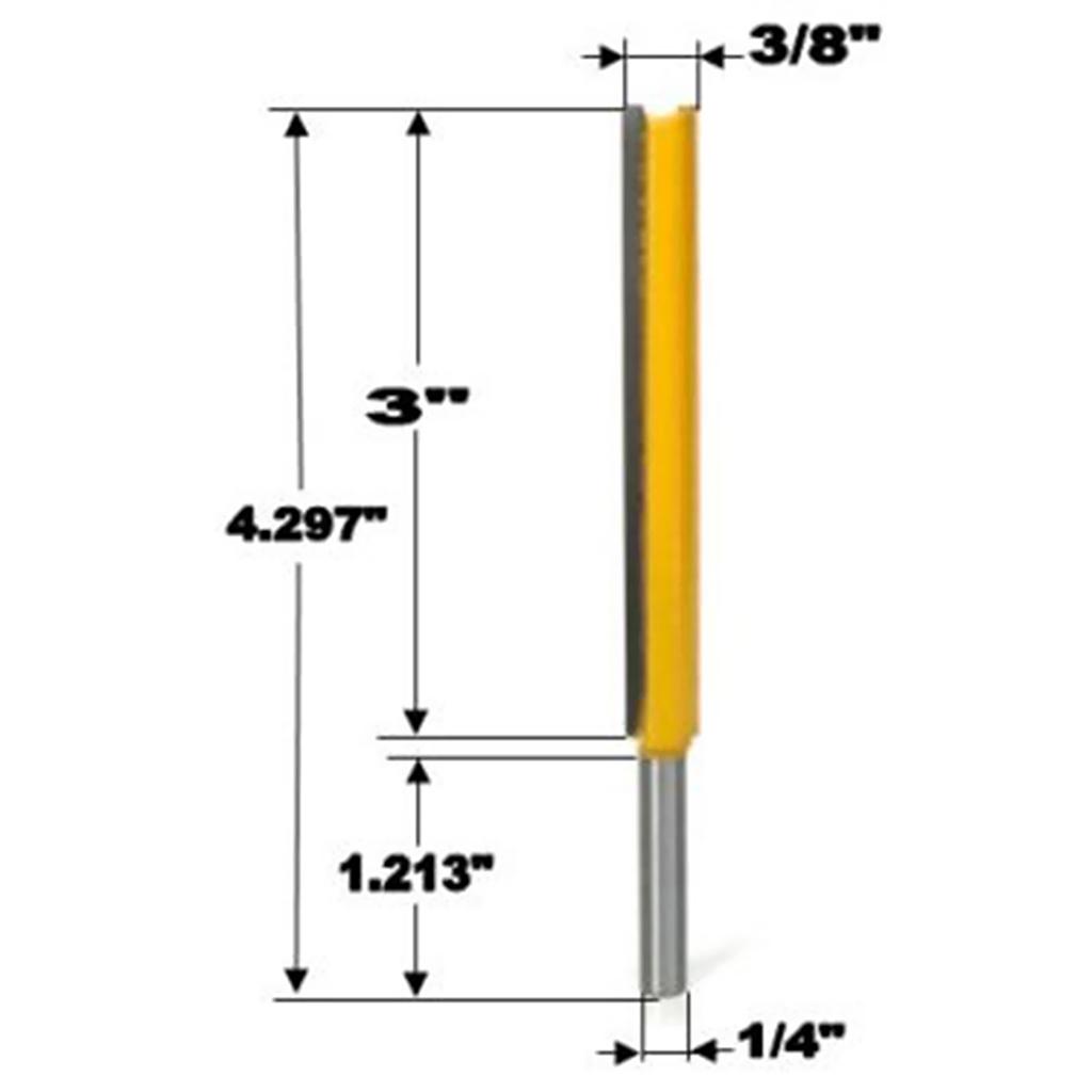Router Bit Straight Template Flush Cutter Woodworking Tool - 1/4" Shank