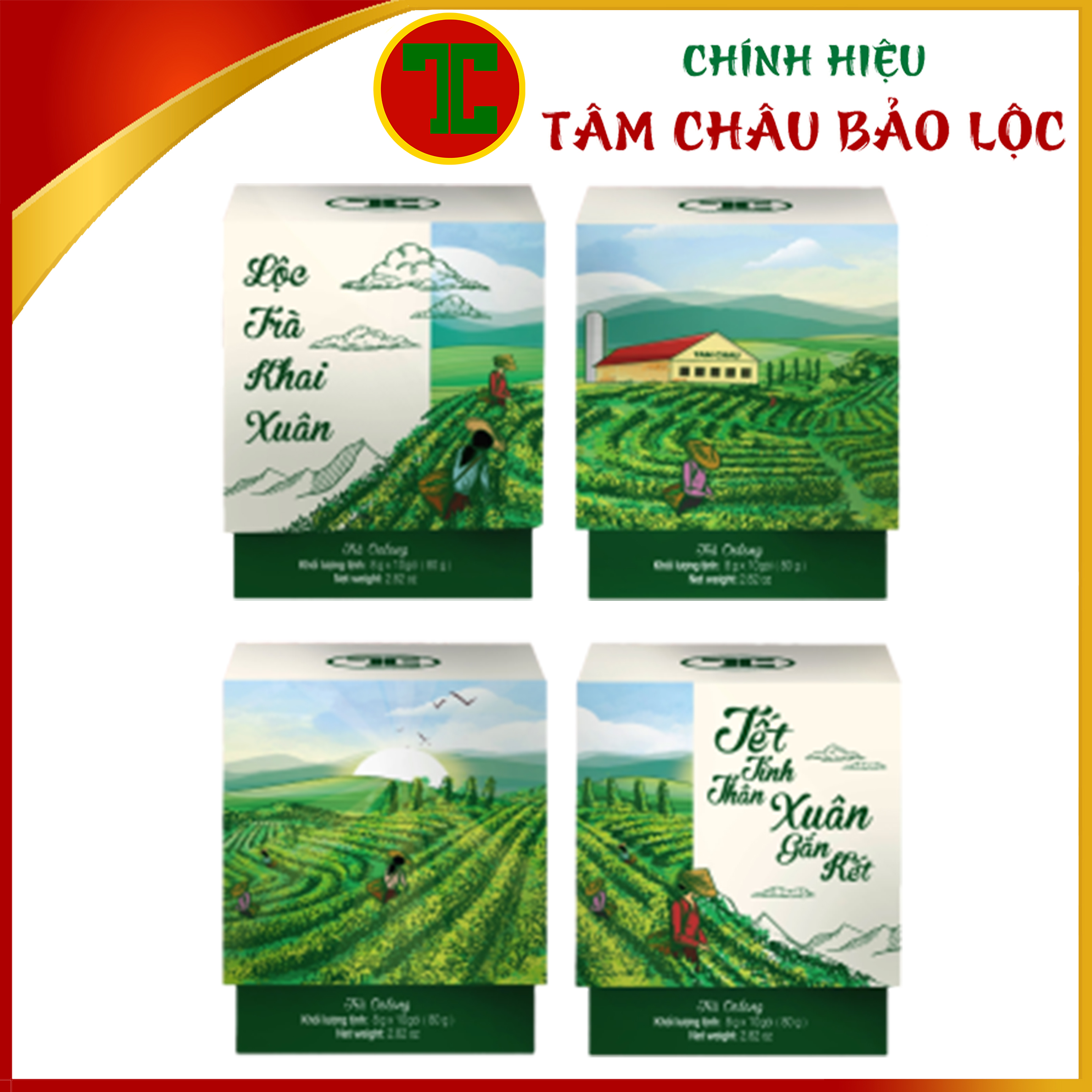 Hộp Trà Khai Xuân 2023 - Chính hiệu TÂM CHÂU BẢO LỘC