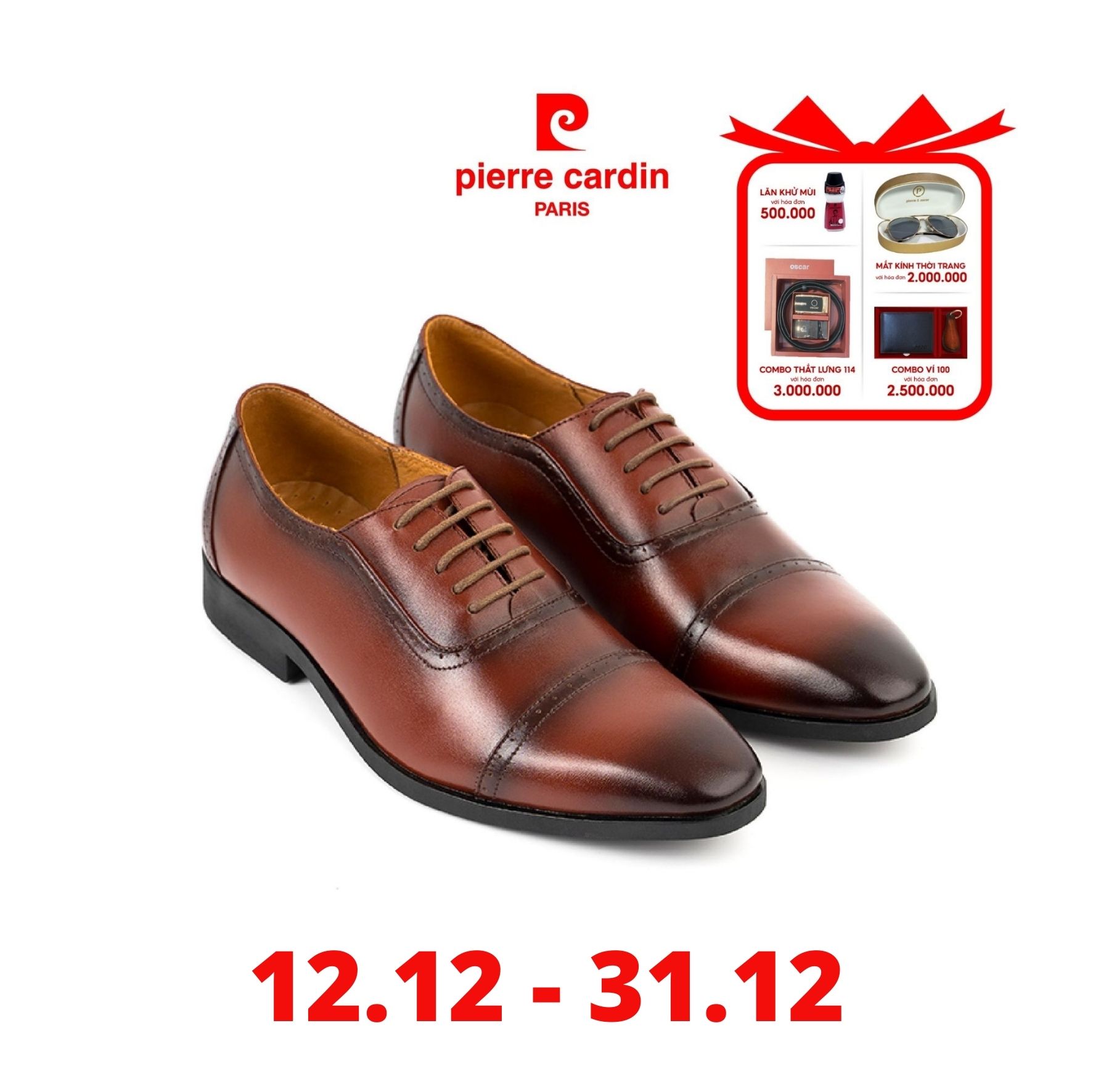 Giày Tây Nam Pierre Cardin PCMFWLE 715BRW