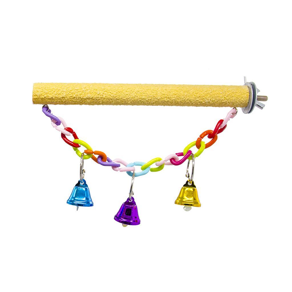 3 Pcs Bird Cage Toy Parrot Wood Stand Chew Toy Branch Perches