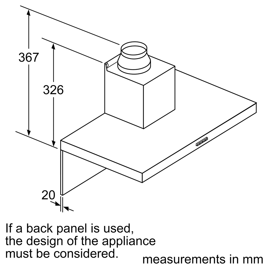 Máy hút mùi hiệu Bosch DWB97DM50B - Hàng chính hãng