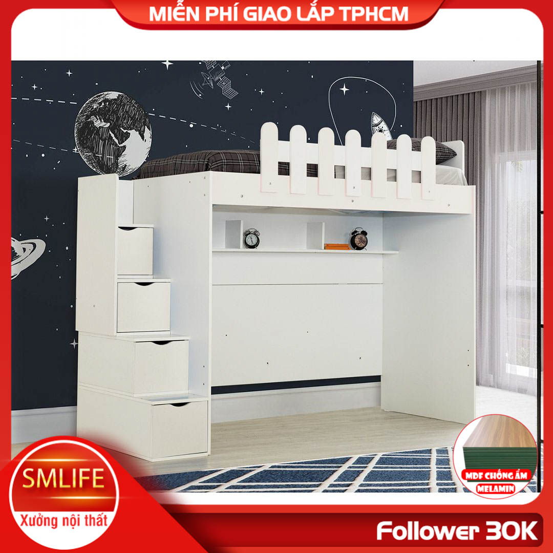 Giường tầng gỗ công nghiệp MDF được ưa chuộng nhất SMLIFE Scalerias