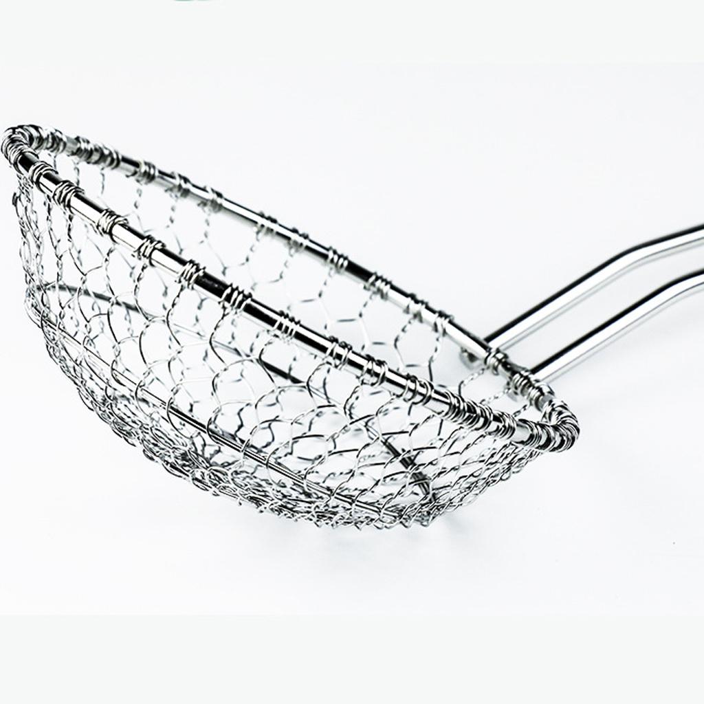 French Fries Basket Stainless Steel Food Colander Sifter Mesh Cookware