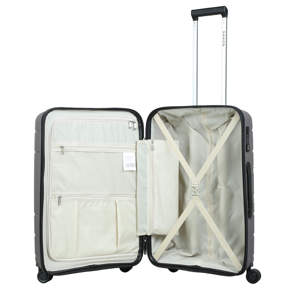 Vali Kéo Nhựa Du Lịch SAKOS PARALLE Z26 - Size M / Ký Gửi - Khóa TSA - Nhựa PP - Hàng chính hãng