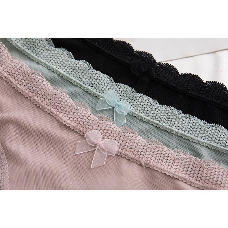 Set 5 quần lót ren lưới nữ kháng khuẩn sexy QLN10