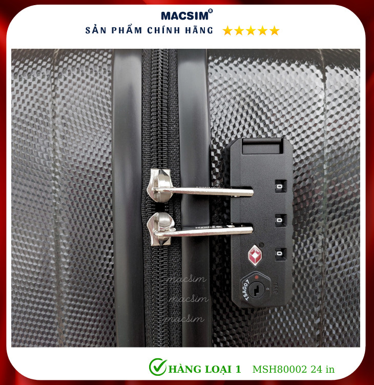 Vali cao cấp Macsim Hanke MSH80002 size 29inch màu đen - Hàng loại 1