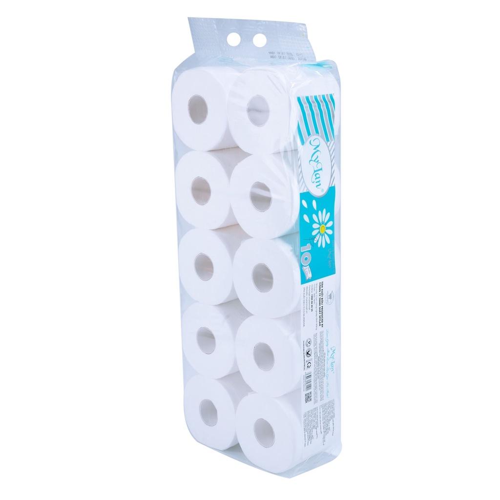 Giấy vệ sinh cao cấp MyLan Hoa Cúc 10 cuộn / Lốc