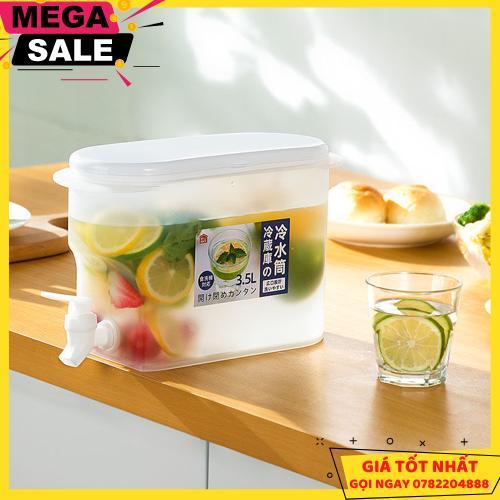 Bình Đựng Nước Có Vòi 3.5L Bình Nhựa Cao Cấp Để Tủ Lạnh Thông Minh - Giao Hàng Toàn Quốc