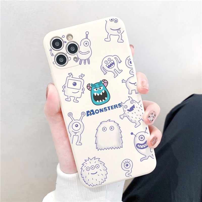 Ốp Lưng Cạnh Vuông Mini Monster Kem Dành Cho iPhone 6 / 6 Plus / 7 / 7 Plus / 8 / 8 Plus / X / Xs / Xs Max / 11 / 11 Pro / 11 Pro Max / 12 / 12 Pro / 12 Pro Max