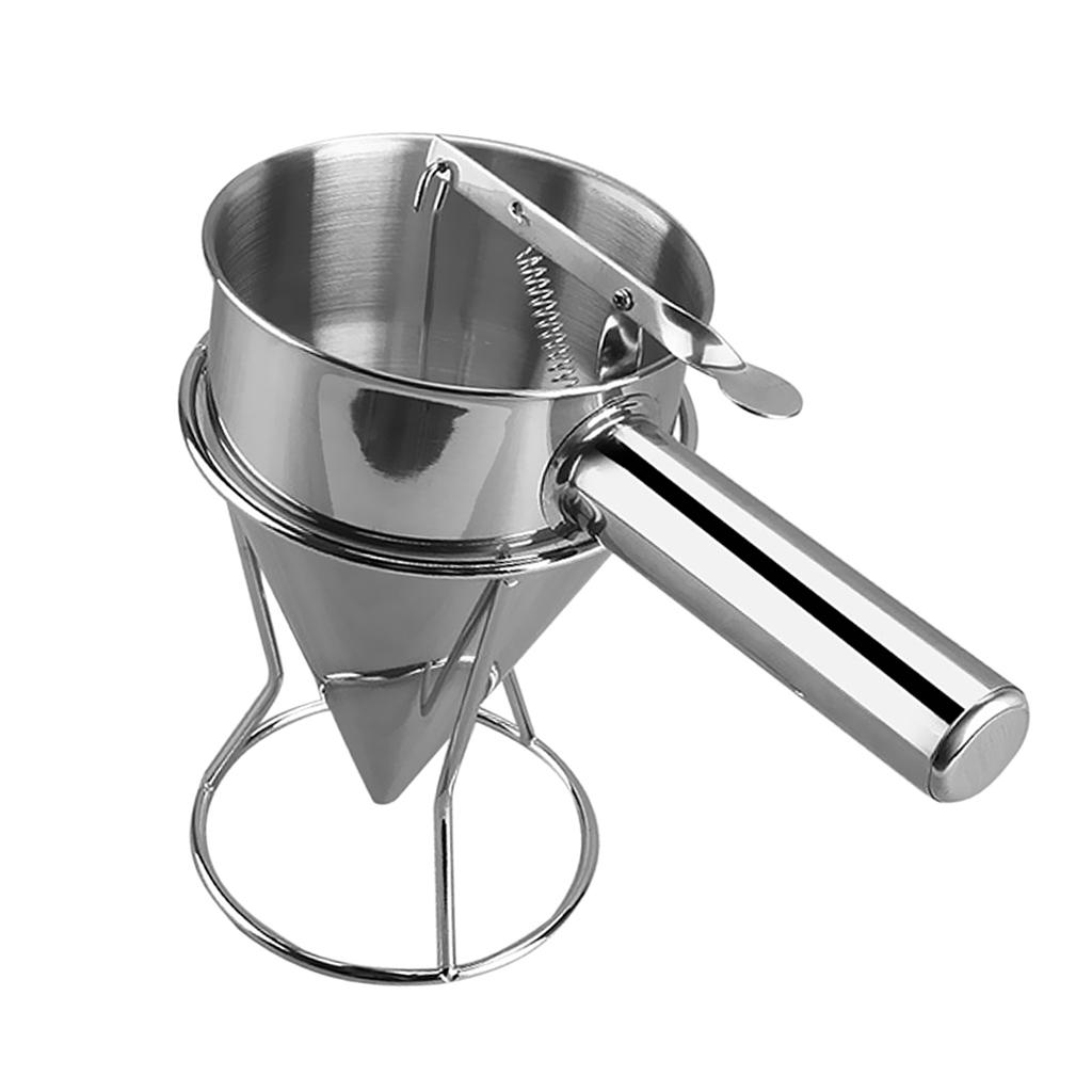 Stainless Steel Conical Funnel with Shelf Octopus Balls Home Kitchen Tool