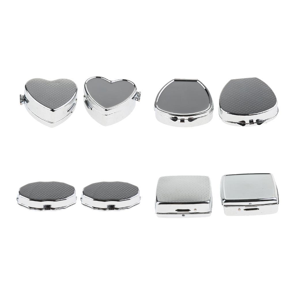 2 Pieces Pillbox Tray Box Made Of Polished Stainless Steel - 01