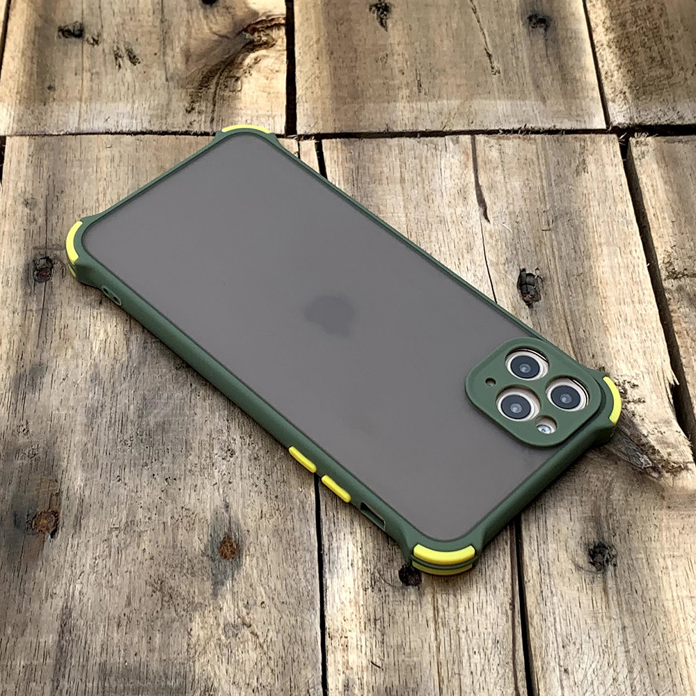 Ốp lưng chống sốc toàn phần màu lá mạ dành cho iPhone 11 Pro Max