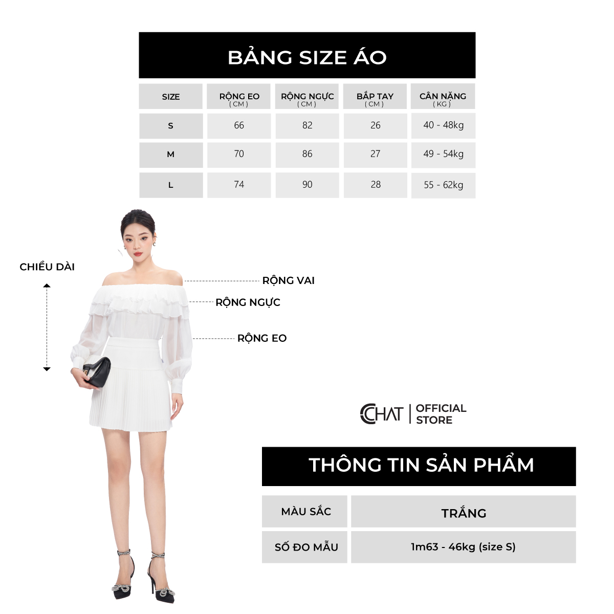 Áo Kiểu Nữ  Trễ Vai xếp Ly Rủ Bèo Dáng Suông Chất Voan Mềm Mại 12ADV2007ST