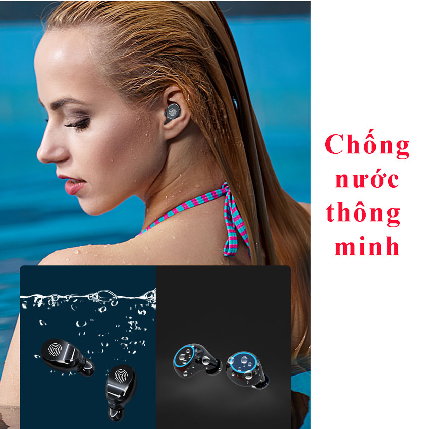 Tai nghe Bluetooth TWE Z15 V5.0 - Wireless có Dock sạc hỗ trợ không dây, chống nước, lọc tiếng ồn, công nghệ Stereo 5,0 bắt sóng tốt