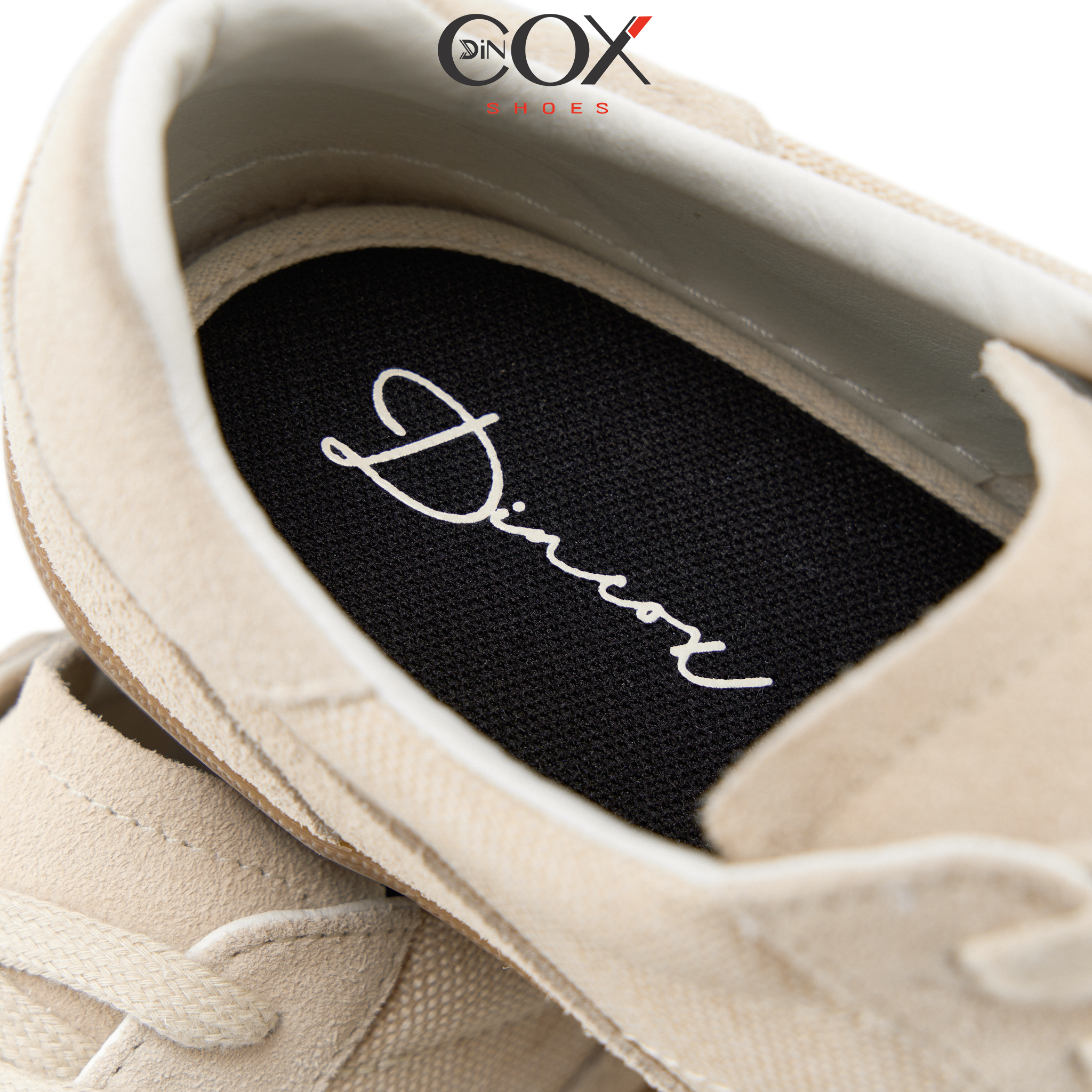 Giày Sneaker Vải Canvas Nam DC35 Beige Dincox Shoes