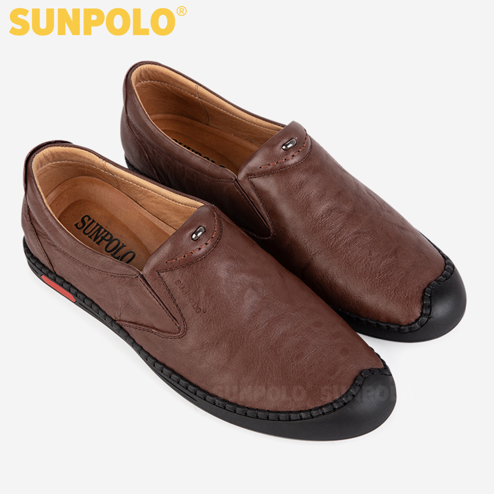 Giày Lười Nam Da Bò SUNPOLO CS5028