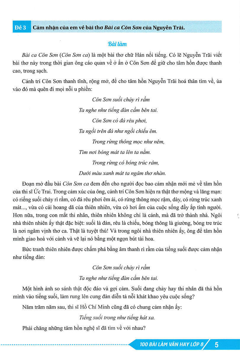 ND - 100 Bài Làm Văn Hay Lớp 8