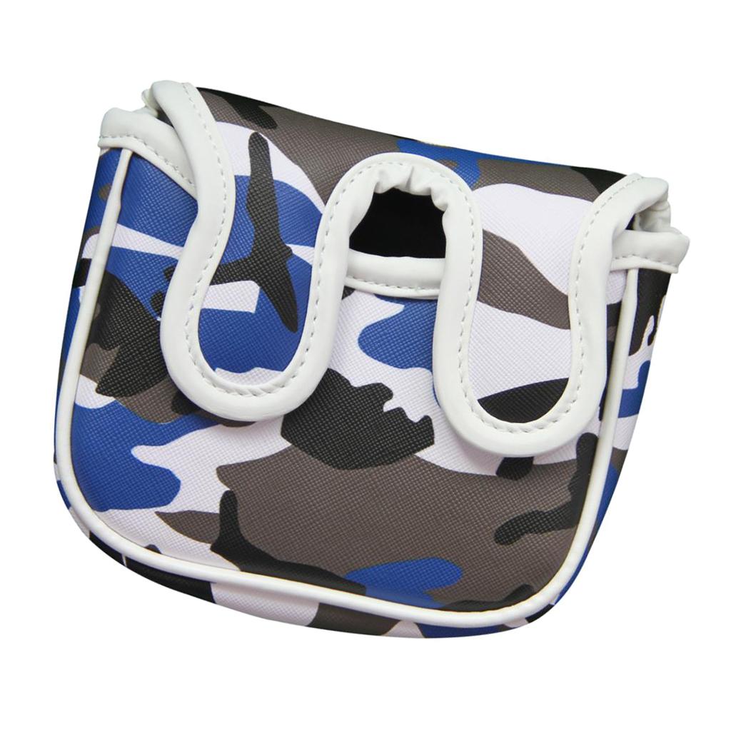 Golf Mallet Putter Headcover, Heel Shaft, Magnetic Closure, Camouflage, Golf Head Cover, Design Fits All Brands