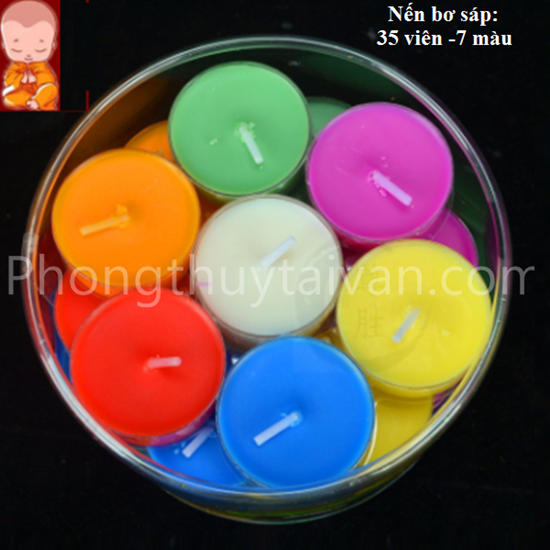 Nến viên bơ TEALING sáp trà 4giờ 35 nến - thờ cúng
