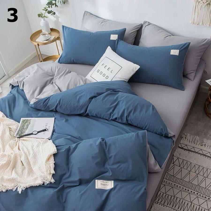 Bộ chăn ga gối vải cotton tici 4 món – chăn mền, drap giường, vỏ gối - ga giường đủ size