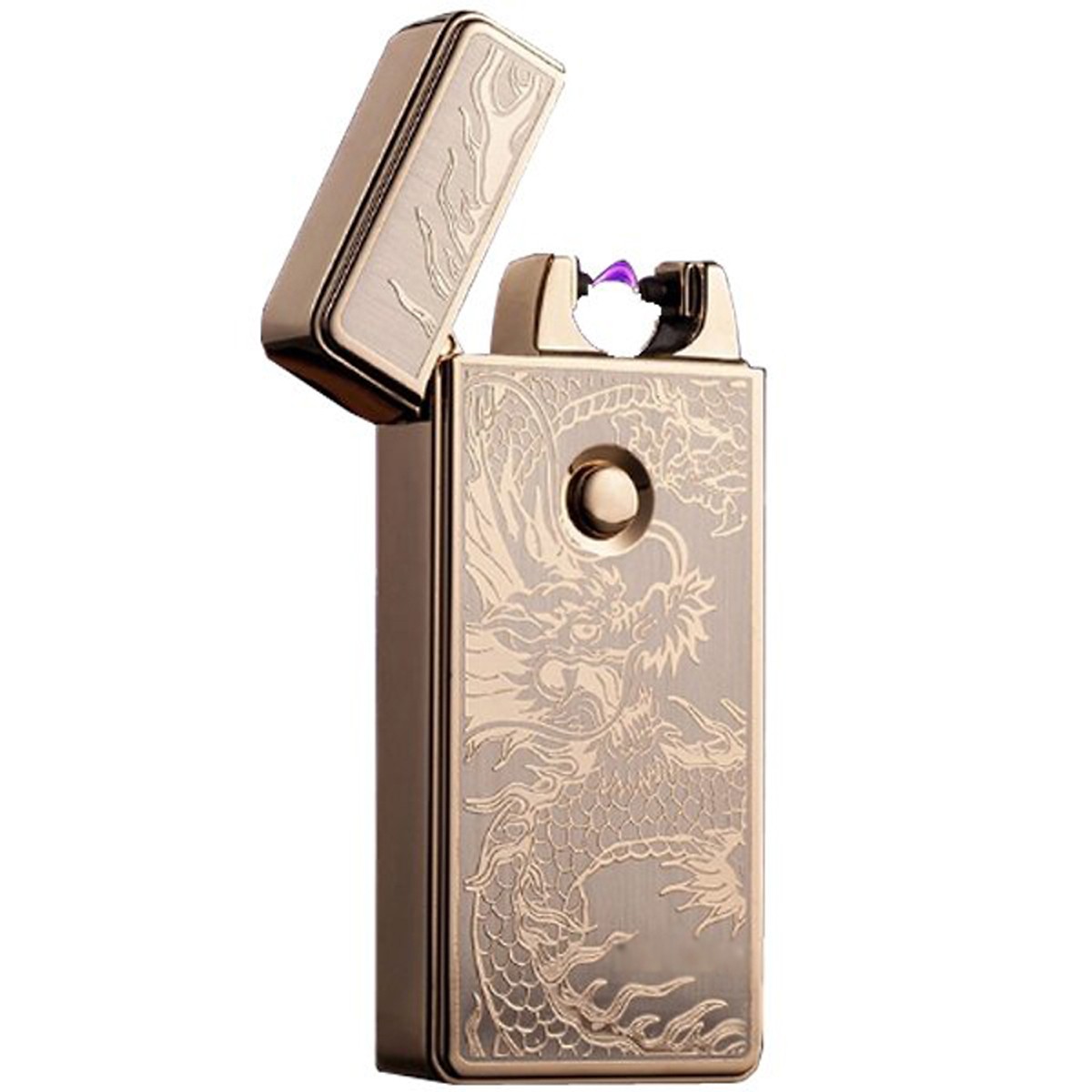 Vỏ Hột Quẹt Bật Lửa Tia Điện Jobon Sạc USB- ZB 308B Hình Rồng Đẹp Độc Lạ