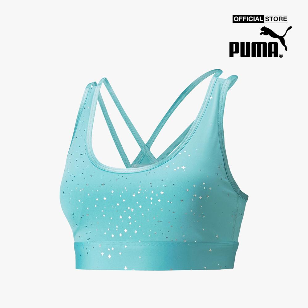 PUMA - Áo bra thể thao nữ Stardust Mid Impact Printed Training 521372