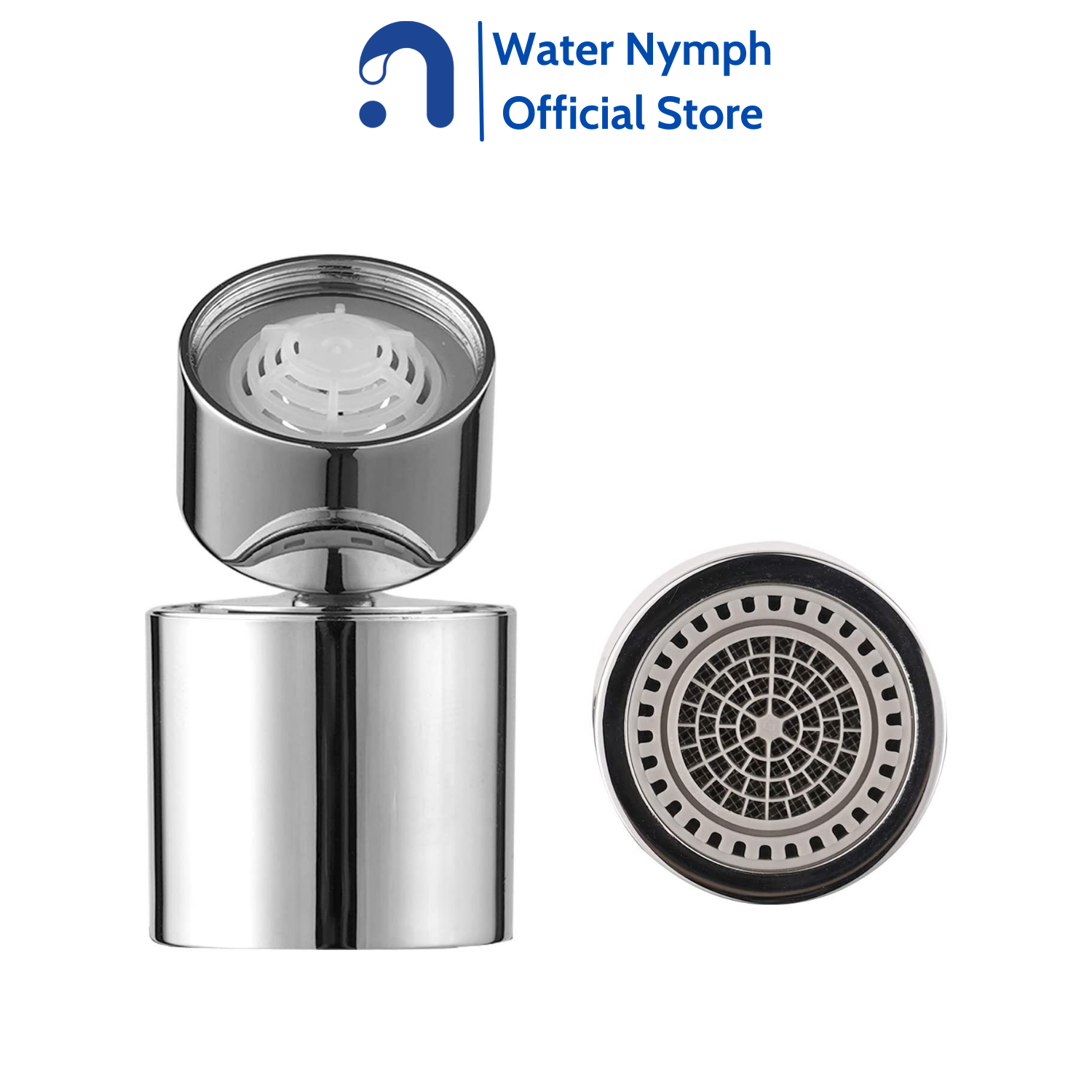 Đầu nối vòi nước rửa chén, rửa mặt tăng áp, xoay 360 độ Waternymph N23, tạo bọt, chống bắn hai chế độ phun tiện ích (tặng bộ ren 6 món)