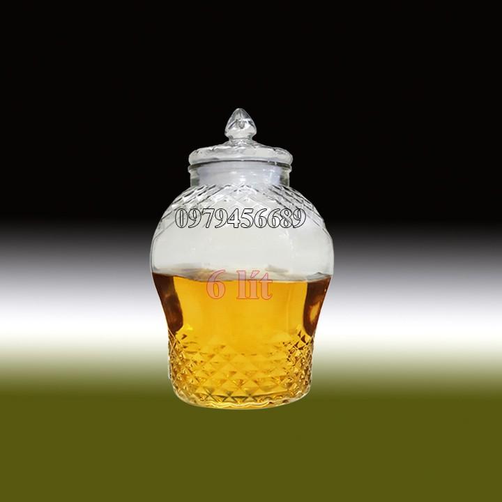 Bình thủy tinh kim cương