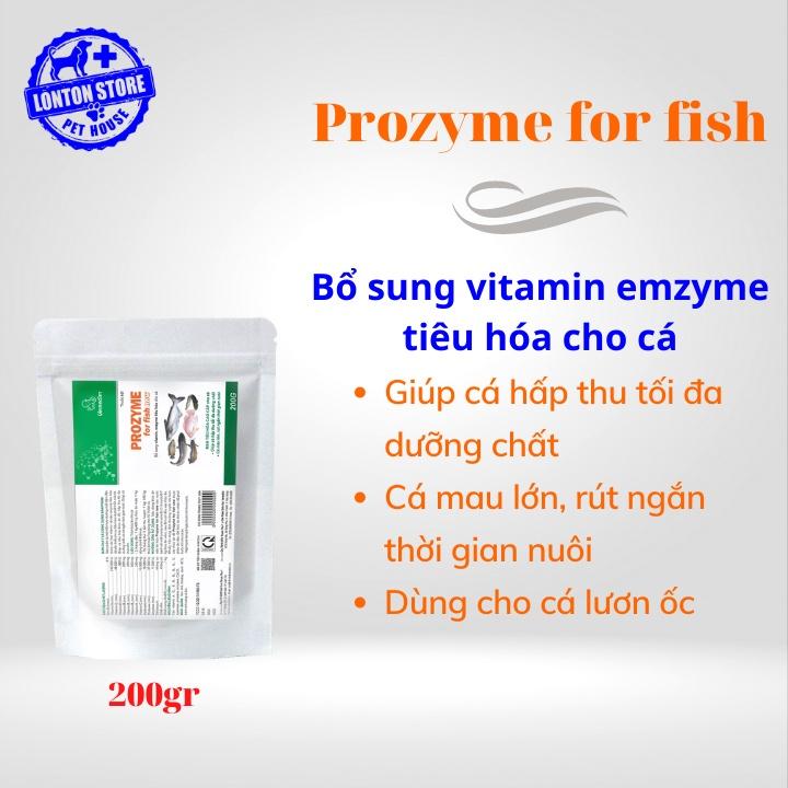 Gói 200g VEMEDIM Prozyme for fish new, Men bổ sung vitamin và enzyme tiêu hóa cho cá,lươn ốc bươu