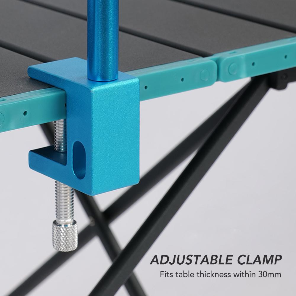 Giá đỡ đèn cắm trại bằng hợp kim nhôm có trọng lượng nhẹ và bền, có thể gấp gọn