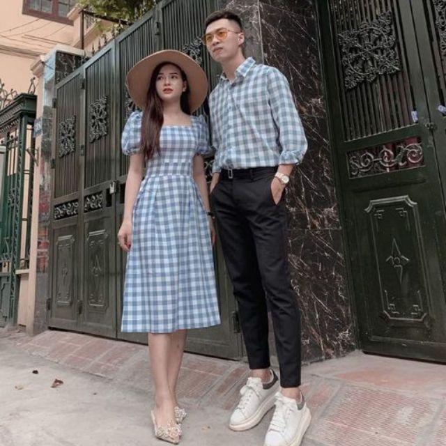 Set đồ đôi sơ mi nam jum nữ