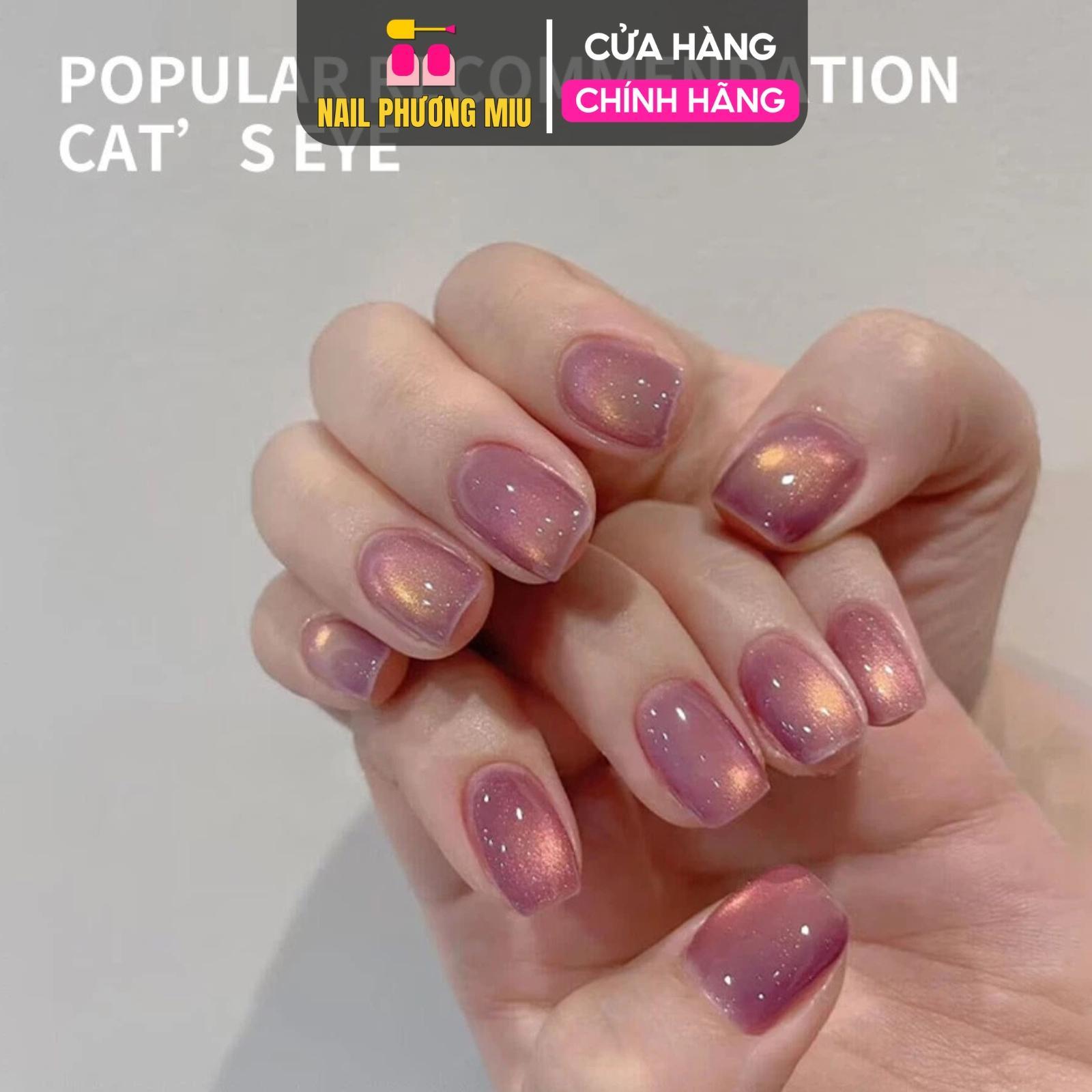 Sơn Mắt Mèo Cực Quang Bướm Lửa Hồng Vendeeni Chai Lẻ 15ml Sáng Lấp Lánh, Sơn Gel Mắt Mèo Phản Quang Siêu Hot Làm Nail Nữ Women