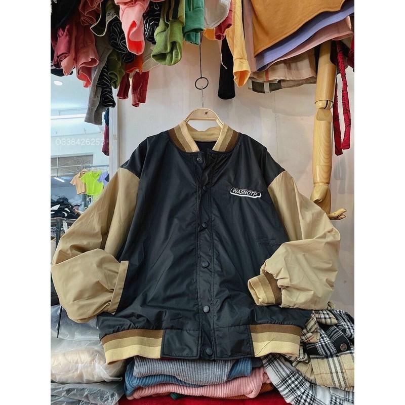 Áo Bomber Dù 2 lớp lót dày siêu chất bóng chày thêu Was - Form chuẩn Unisex Nam Nữ Couple Freesize