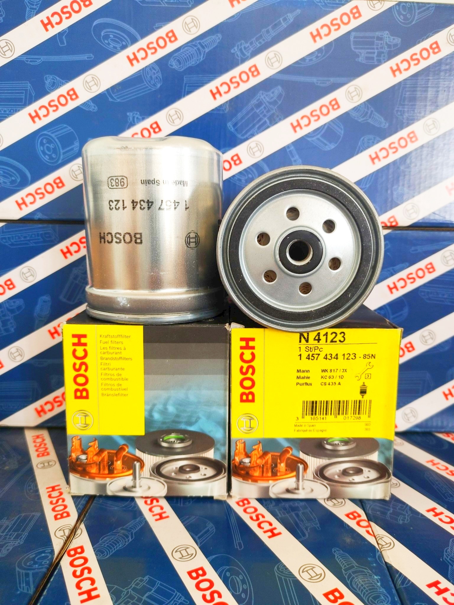 Lọc Nhiên Liệu Mercedes MB100 MB140 Ssangyong Korando Musso Diesel/Máy Dầu - Bosch N4123