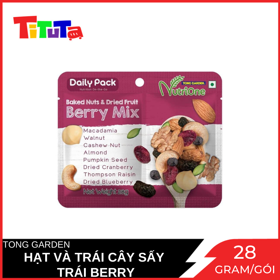 Hỗn Hợp Hạt Và Trái Cây Sấy - Trái Berry Tong Garden Gói 28g