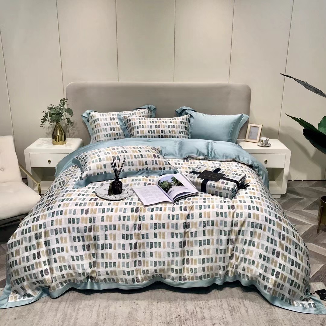 Bộ ga gối lụa TENCEL 60S hoạ tiết