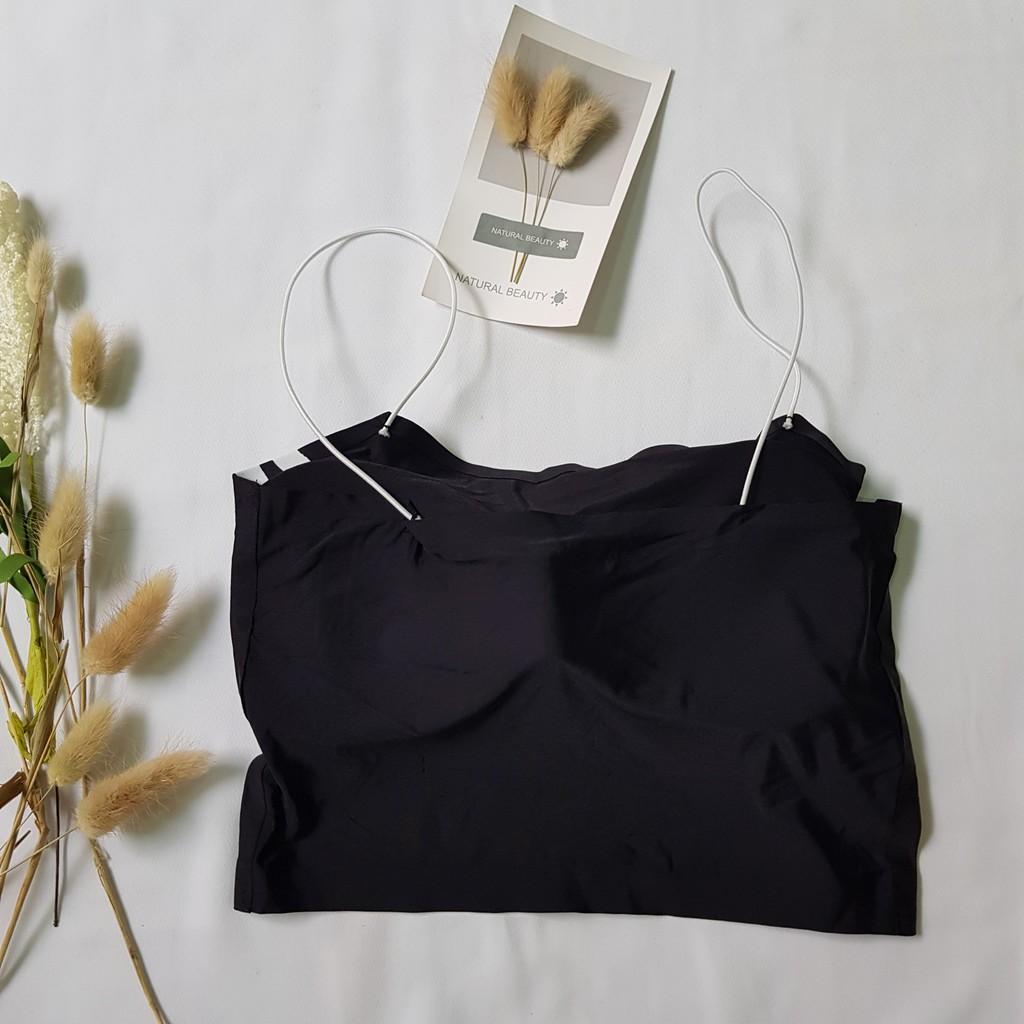 ÁO BRA 2 DÂY SU ĐÚC PHỐI MÀU ĐEN TRẮNG THỂ THAO SÀNH ĐIỆU - ÁO TẬP YOGA, GYM